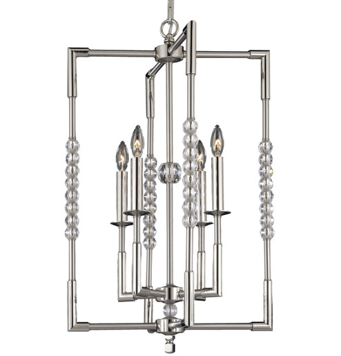 Magro Four Light Chandelier in Polished Nickel (183|CH3502-38G-ST)