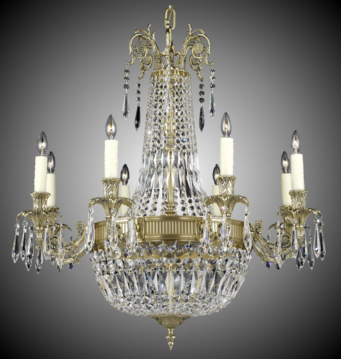 Finisterra 16 Light Chandelier in Polished Brass w/Black Inlay (183|CH2142-P-12G-PI)