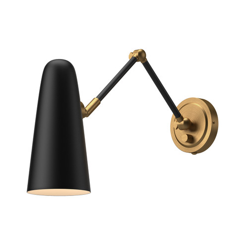 Daniel One Light Vanity in Aged Gold/Matte Black (452|WV578925MBAG)