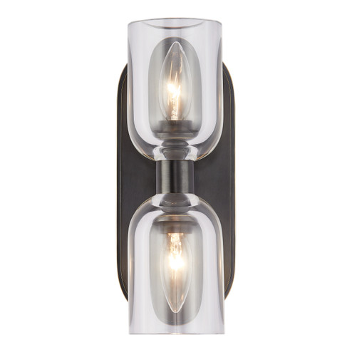 Lucian Two Light Vanity in Clear Crystal/Urban Bronze (452|WV338902UBCC)
