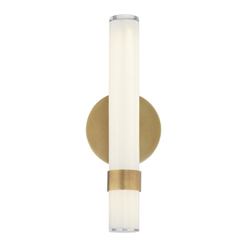 Madison LED Vanity in Vintage Brass/Glossy Opal (452|WV324114VBGO)