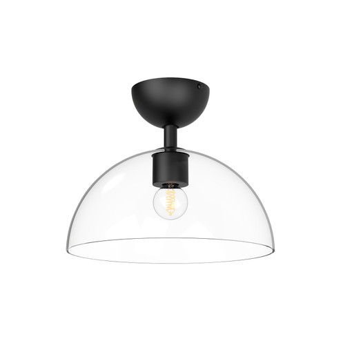 Jude One Light Semi-Flush Mount in Clear Glass/Matte Black (452|SF563012MBCL)