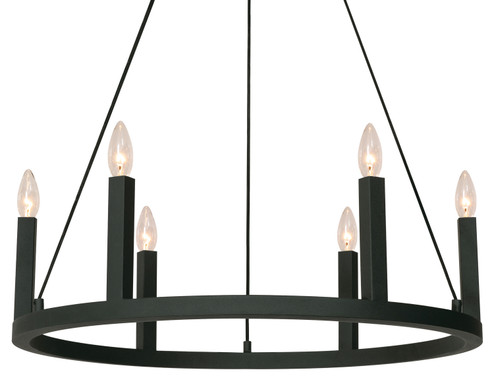 Grace Six Light Pendant in Black (162|GRCP26CBBK)