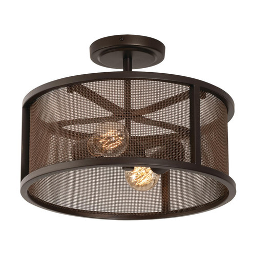 Austin Two Light Flush Mount in Bronze (162|AUNF14MBBZ)