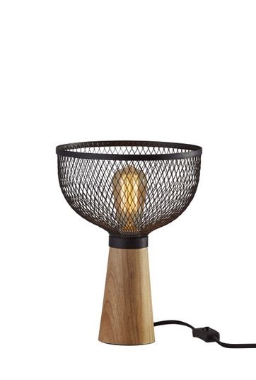 Dale One Light Table Lamp in Matte Black/Natural Rubber Wood (262|6269-01)