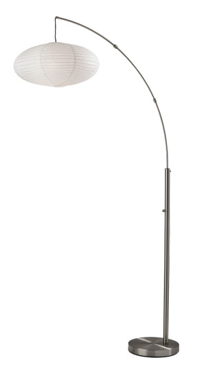 Corinne One Light Arc Lamp in Brushed Steel (262|5024-22)