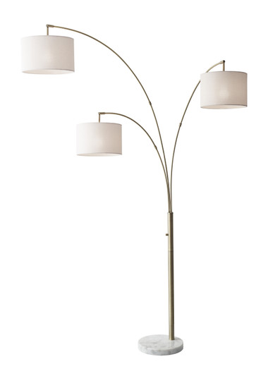 Bowery Three Light Arc Lamp in White Marble (262|4250-21)