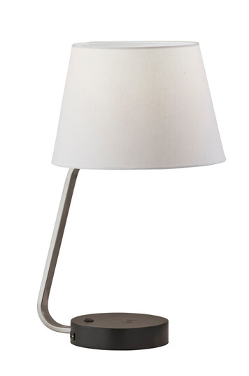 Louie Table Lamp in Brushed Steel W. Black Rubberwood Base (262|3015-22)