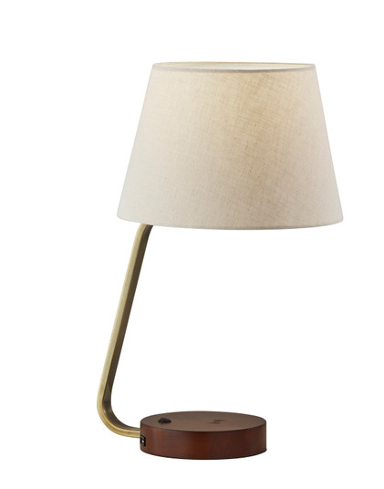 Louie Table Lamp in Antique Brass W. Walnut Rubberwood Base (262|3015-21)