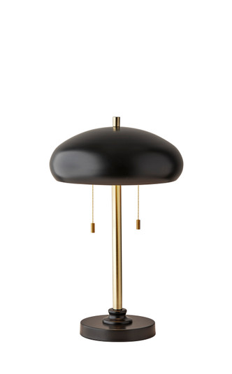 Cap Two Light Table Lamp in Black & Antique Brass (262|1562-21)