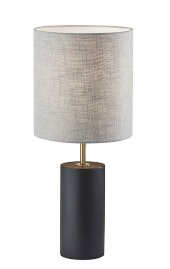 Dean Table Lamp in Black Poplar Wood W. Antique Brass Accent (262|1507-01)