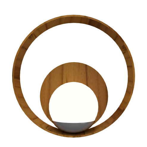 Sfera One Light Wall Lamp in Teak (486|415.12)