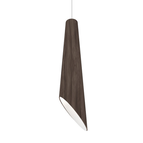 Conical One Light Pendant in American Walnut (486|1277.18)