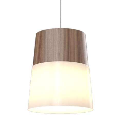 Conical One Light Pendant in American Walnut (486|1151.18)