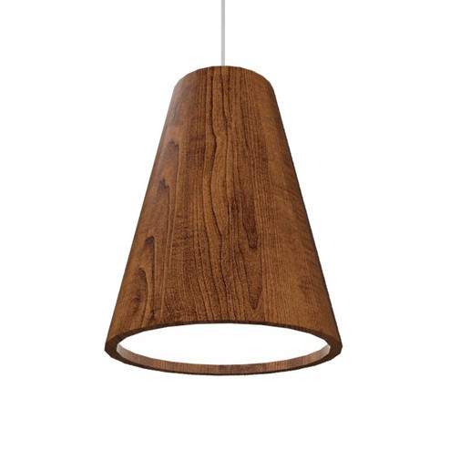 Conical LED Pendant in Imbuia (486|1130LED.06)