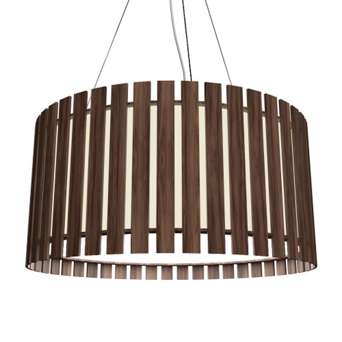 Slatted Three Light Pendant in American Walnut (486|1093.18)