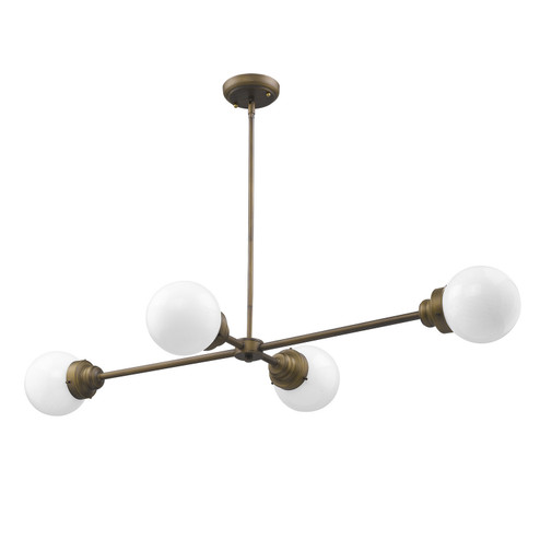 Portsmith Four Light Island Pendant in Raw Brass (106|IN21222RB)