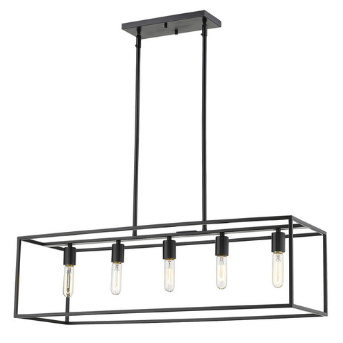 Cobar Five Light Island Pendant in Matte Black (106|IN21002BK)