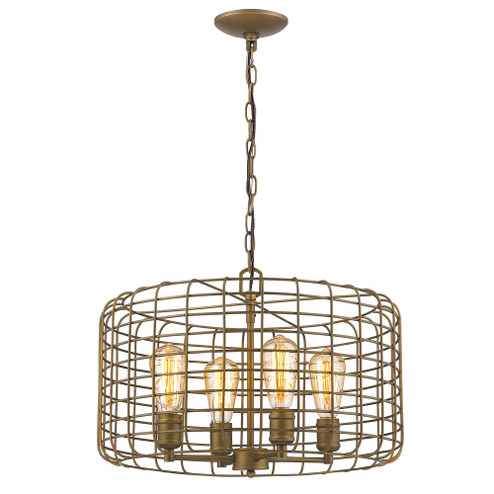 Lynden Four Light Pendant in Raw brass (106|IN11330RB)