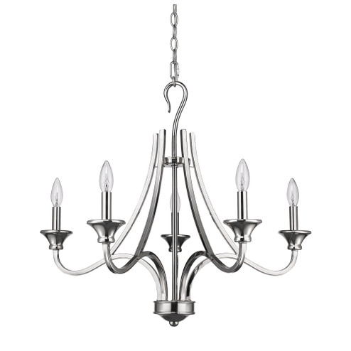 Michelle Five Light Chandelier in Polished Nickel (106|IN11255PN)