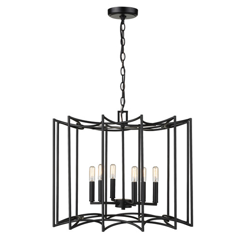 Rhian Eight Light Pendant in Matte Black (106|IN10051BK)