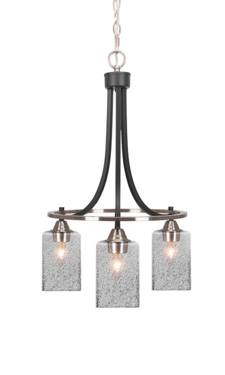 Paramount Three Light Chandelier in Matte Black & Brushed Nickel (200|3413-MBBN-3002)