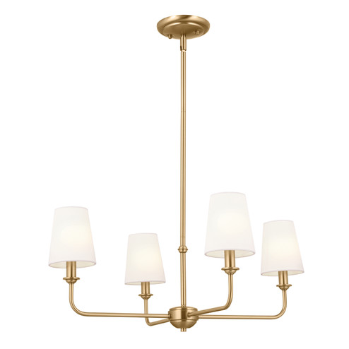 Pallas Four Light Mini Chandelier in Brushed Natural Brass (12|52520BNB)