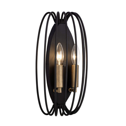 Nico Two Light Wall Sconce in Carbon/Havana Gold (137|375W02CBHG)