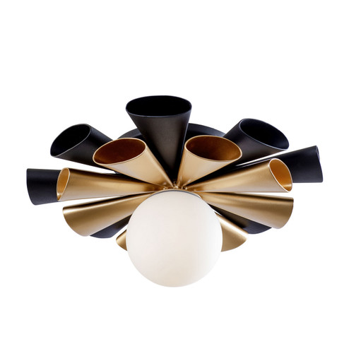 Daphne LED Convertible Flush Mount/Wall Sconce in Matte Black/French Gold (137|372S01SMBFG)