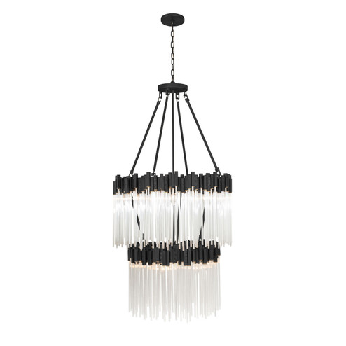 Matrix 14 Light Chandelier in Matte Black/French Gold (137|309C14MBFG)