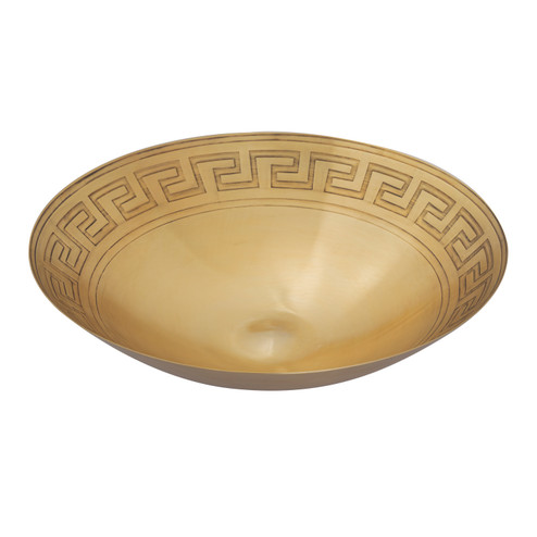 Greek Key Centerpiece Bowl in Antique Brass (45|H0807-10668)
