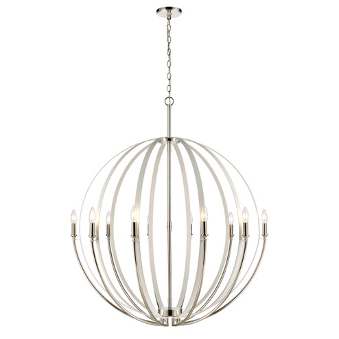 Rotunde Ten Light Chandelier in Matte White (45|81477/10)