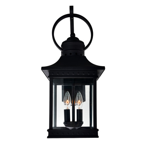 Cleveland Two Light Outdoor Wall Lantern in Black (401|0416W9-B-2-101)