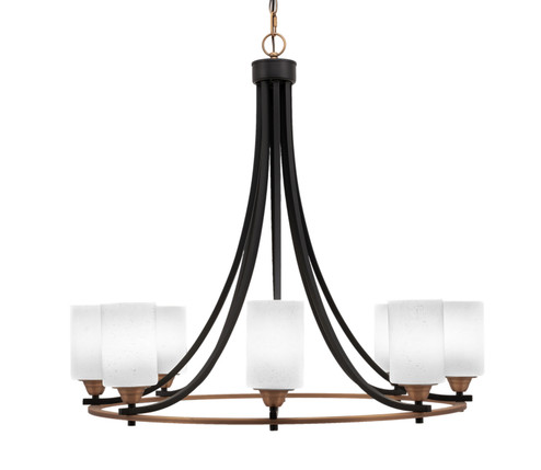 Paramount Eight Light Chandelier in Matte Black & Brass (200|3408-MBBR-310)