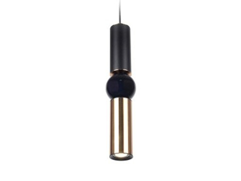 Cicada One Light Pendant in Brushed Brass And Black (192|HF1091-BK-BB)