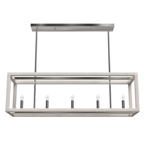 Squire Manor Five Light Linear Chandelier in Chrome (47|19998)