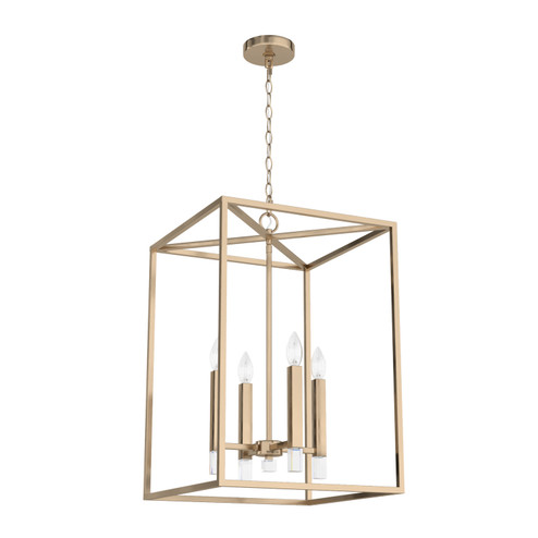 Sunjai Four Light Foyer Pendant in Alturas Gold (47|19990)