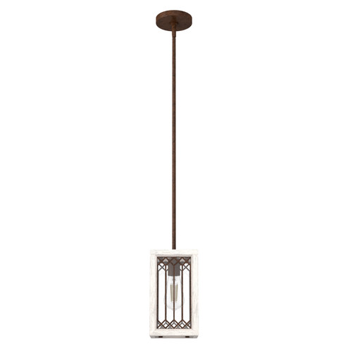 Chevron One Light Mini Pendant in Textured Rust (47|19974)