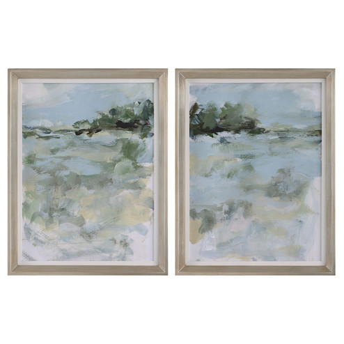 Far Away View Framed Prints, Set/2 in Champagne Silver (52|41454)