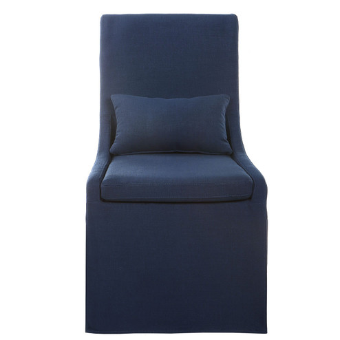 Coley Armless Chair in Blue Linen (52|23726)