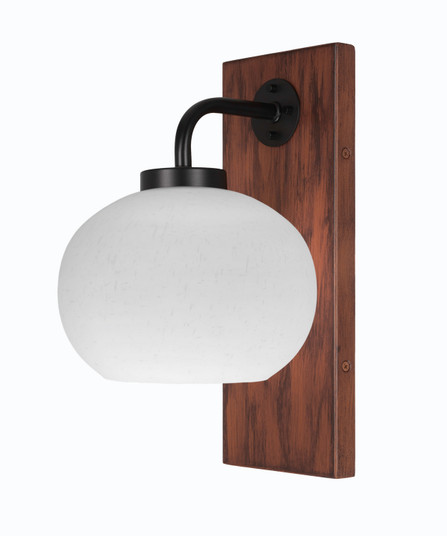 Oxbridge One Light Wall Sconce in Matte Black & Painted Wood-look (200|1771-MBWG-212)