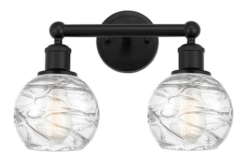 Edison Two Light Bath Vanity in Matte Black (405|616-2W-BK-G1213-6)