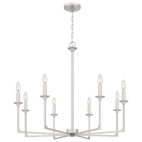 Prescott Eight Light Chandelier in Brushed Nickel (10|PRC5032BN)