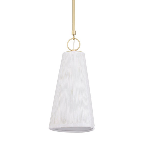 Dryden One Light Pendant in Aged Brass (70|1620-AGB/CSV)