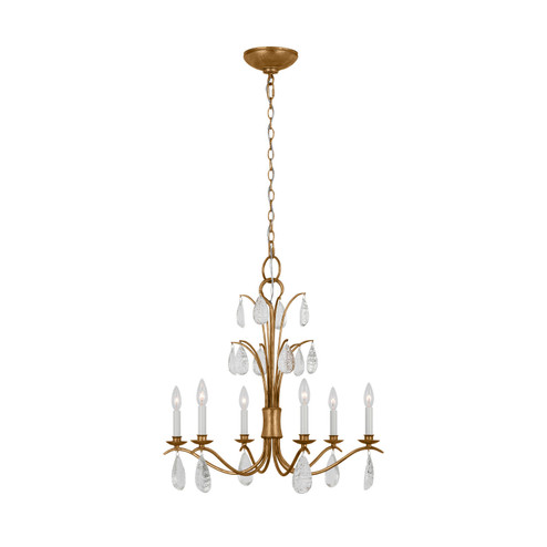 Shannon Six Light Chandelier in Antique Gild (454|CC1616ADB)