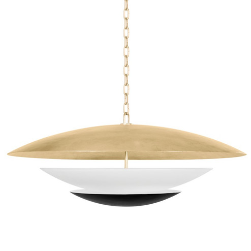 Adara Six Light Chandelier in Vintage Gold Leaf And Soft Black (68|413-36-VGL/SBK)