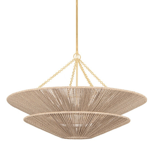 Tropea Eight Light Chandelier in Gold Leaf (68|412-40-GL)