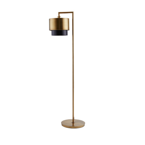 Nolan One Light Floor Lamp in Vintage Brass (314|76027)