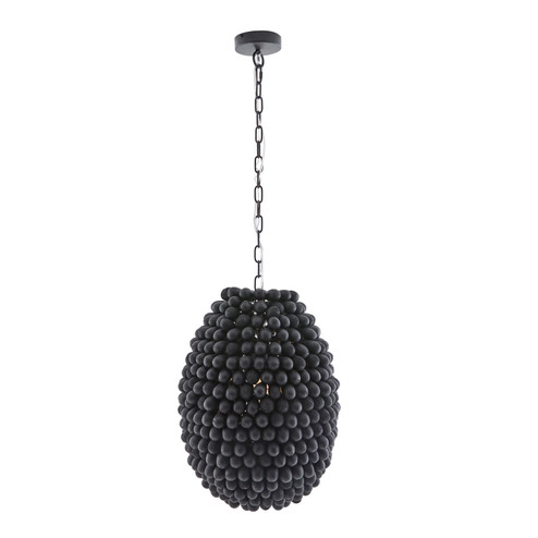 Raven One Light Pendant in Black Stained (314|45206)