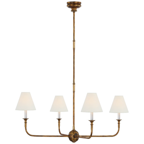 Piaf Four Light Chandelier in Antique Gild (268|TOB 5451AG-L)